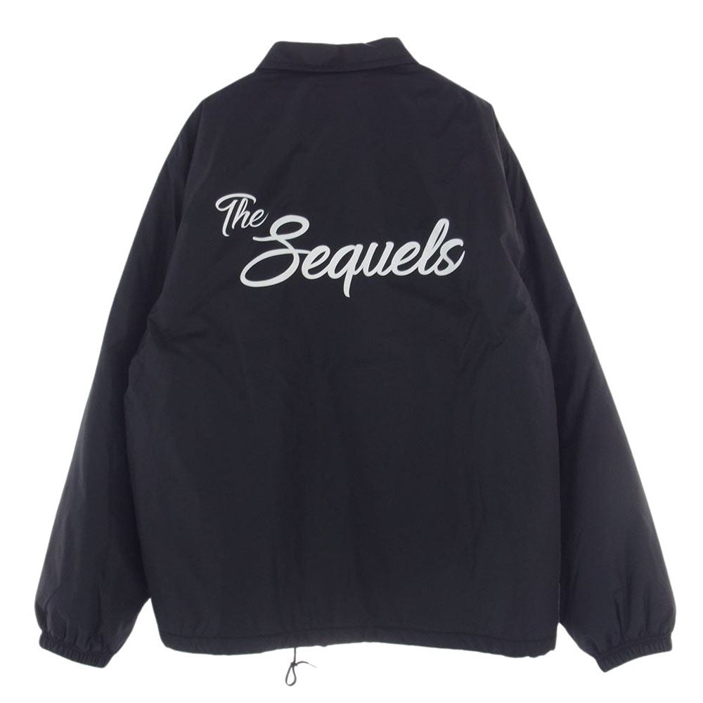 シークエル 22AW  SQ-22AW-JK-08 COACH JACKET バックプリント 中綿 コーチ ジャケット  ブラック系 L【中古】