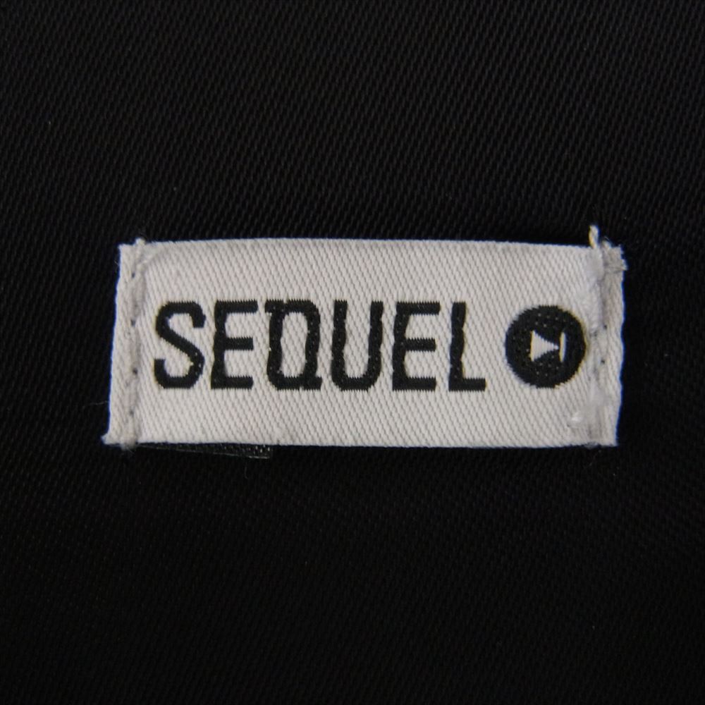 シークエル 22AW  SQ-22AW-JK-08 COACH JACKET バックプリント 中綿 コーチ ジャケット  ブラック系 L【中古】