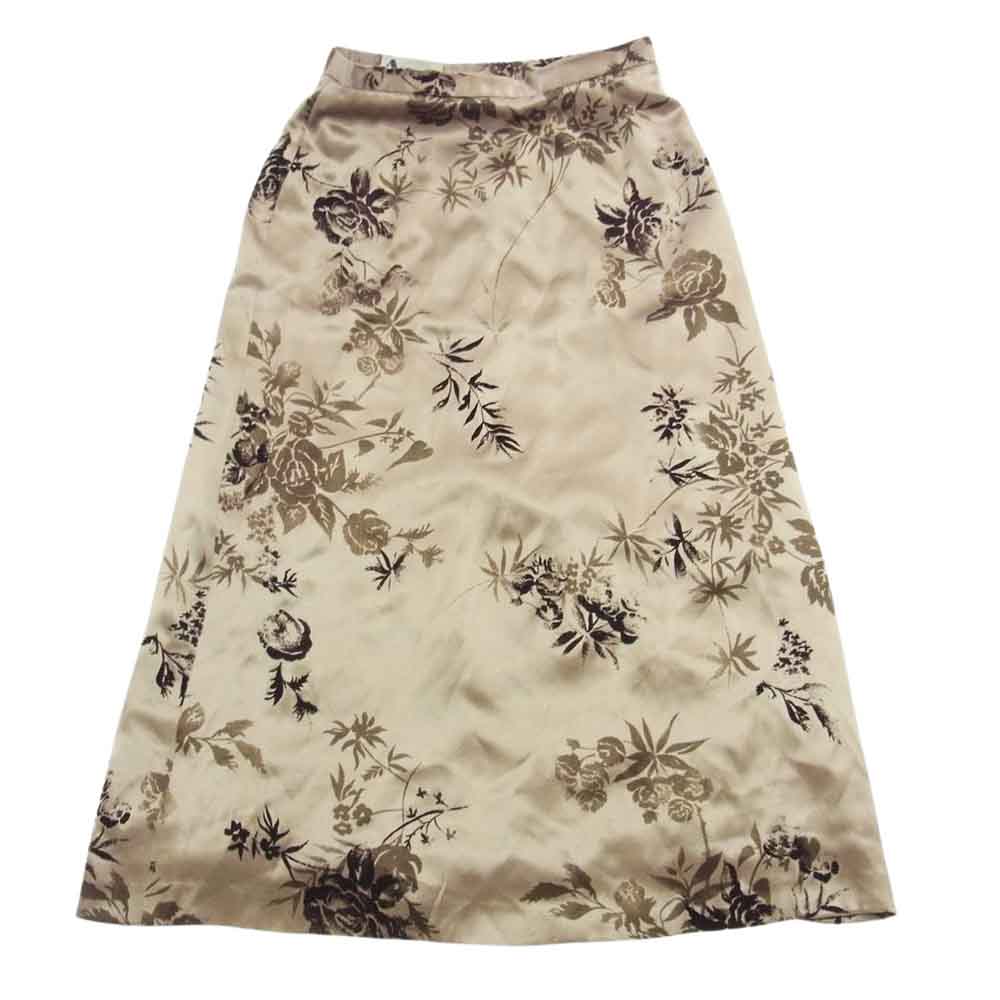 Aquascutum アクアスキュータム シルク フラワー柄 スカート セットアップ 9号【中古】