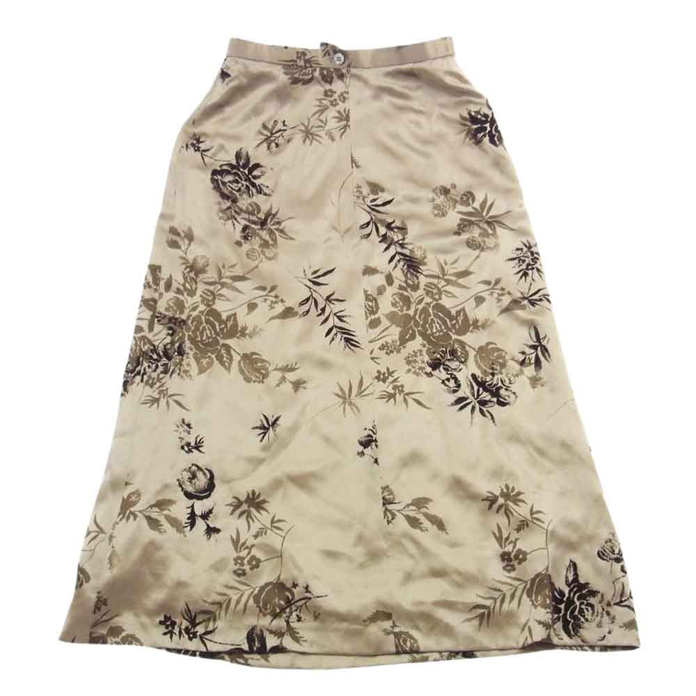 Aquascutum アクアスキュータム シルク フラワー柄 スカート セットアップ 9号【中古】