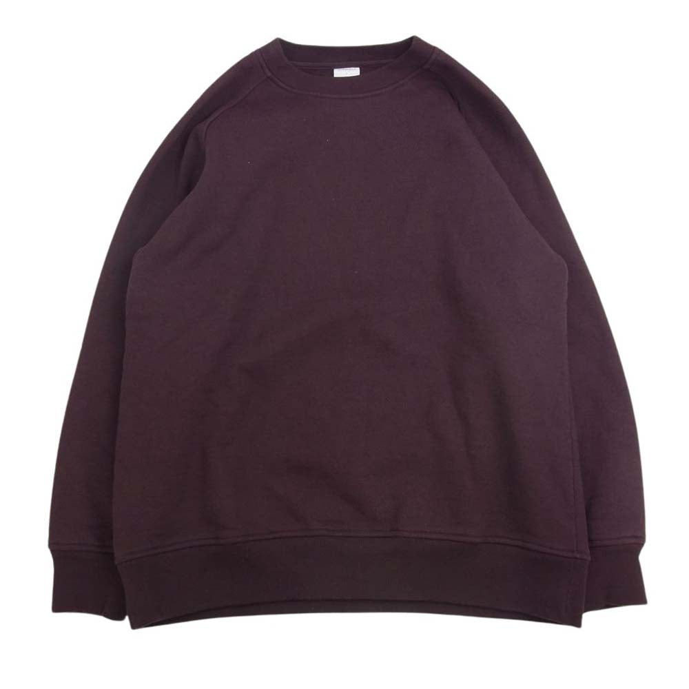 COMOLI コモリ 23AW Y03-05002 コットン吊裏毛 クルーネック スウェット トレーナー Burgundy  バーガンディ系 1【中古】