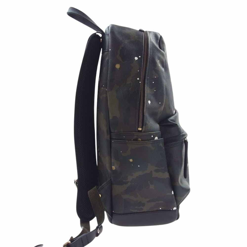 ジャンティバンティ GB1994BP カモフラ 迷彩 ペンキ加工 コーティング バックパック リュック バッグ ダークブラウン系 ダークカーキ系【中古】