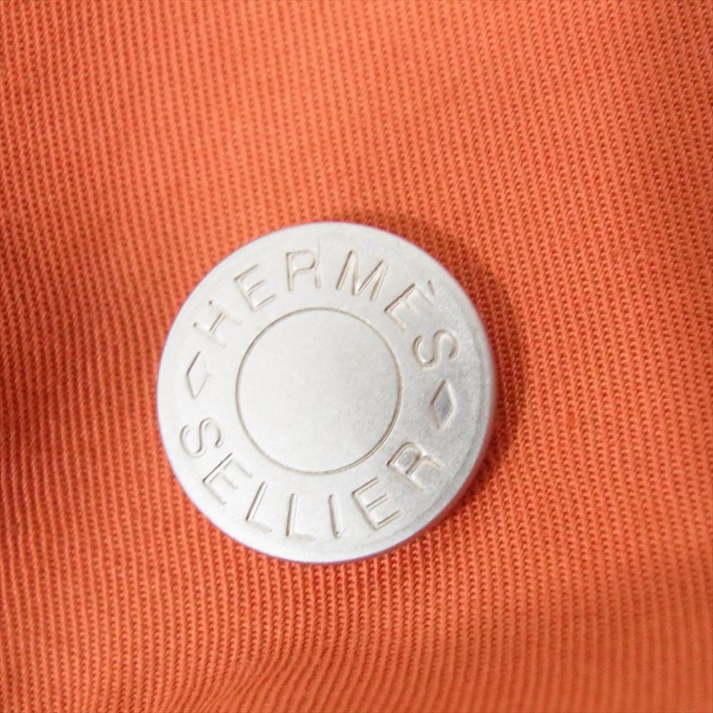 HERMES エルメス セリエ ボタン キャップ オレンジ系 58【中古】