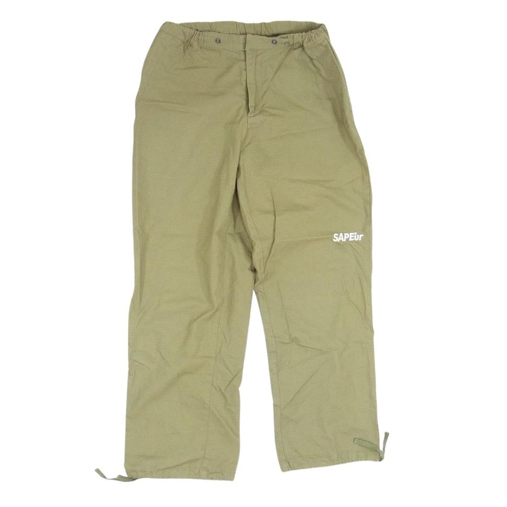 サプール ミリタリー ワーク パンツ ロゴ刺繍 カーキ系 M【中古】