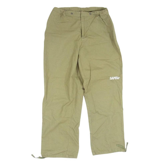 サプール ミリタリー ワーク パンツ ロゴ刺繍 カーキ系 M【中古】