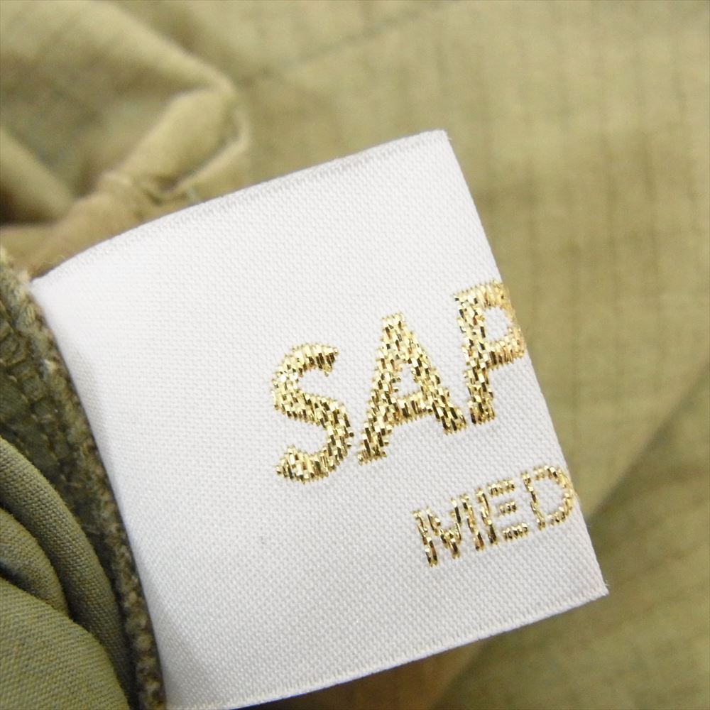 サプール ミリタリー ワーク パンツ ロゴ刺繍 カーキ系 M【中古】