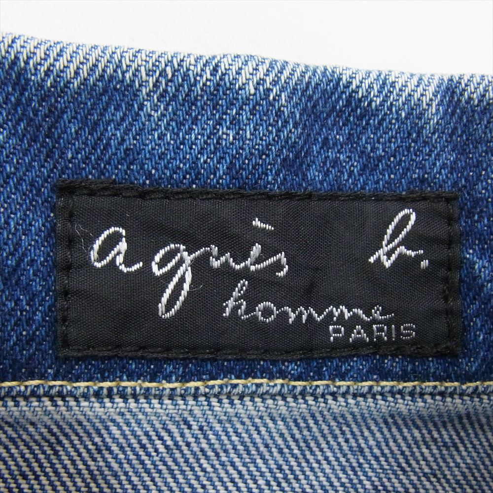 agnes b. アニエスベー homme デニム ジャケット インディゴブルー系 サイズ表記無【中古】
