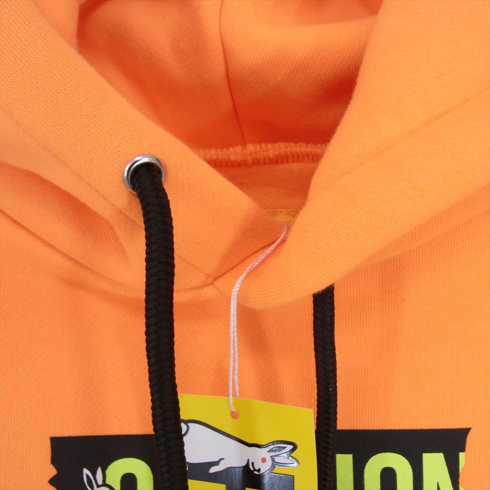 エフアールツー FRC1544 REFLECTOR LINE HOODIE リフレクター ライン フーディー パーカー オレンジ系 L【美品】【中古】