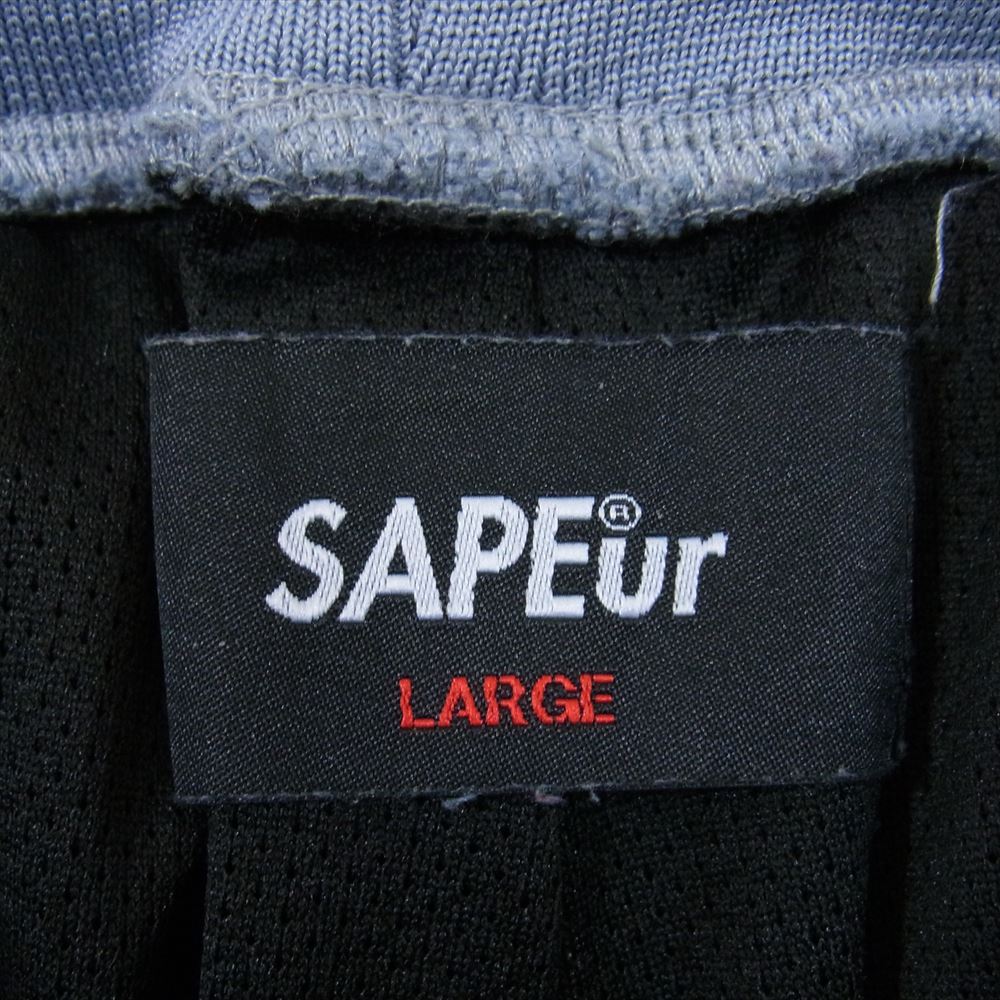 サプール MESH BASKET SHORTS メッシュ バスケットボール ロゴ ショーツ ハーフパンツ ブラック系 L【中古】