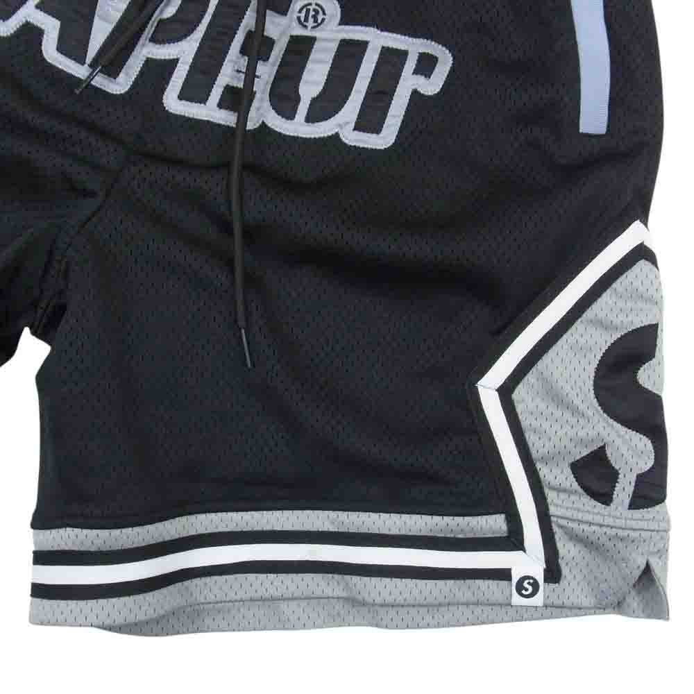 サプール MESH BASKET SHORTS メッシュ バスケットボール ロゴ ショーツ ハーフパンツ ブラック系 L【中古】