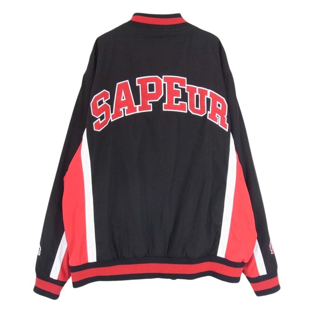 サプール × FR2 エフアールツー FRJ108 NYLON STUDIUM JUMPER  ナイロン スタジアアム ジャンパー ブラック系 L【中古】