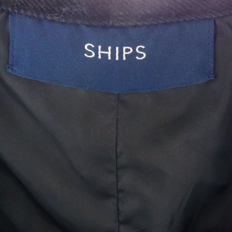 SHIPS シップス 314-75-007860369 エコ フェイクレザー キルティング ベスト ブラック系【中古】