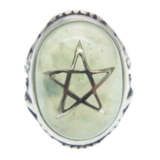 ALEX STREETER アレックスストリーター 30周年記念台座 Angel Heart エンジェルハート リング シルバー系 ライトグリーン系 14.5号【中古】