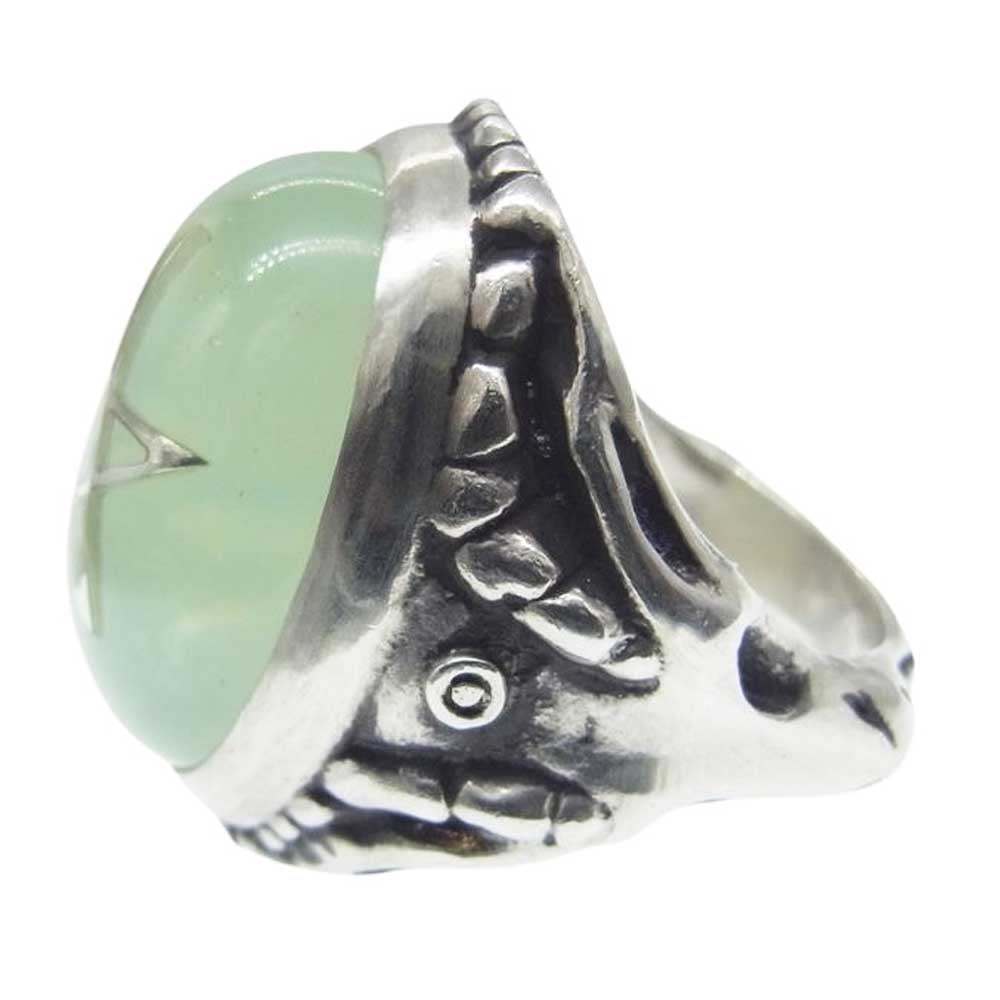 ALEX STREETER アレックスストリーター 30周年記念台座 Angel Heart エンジェルハート リング シルバー系 ライトグリーン系 14.5号【中古】