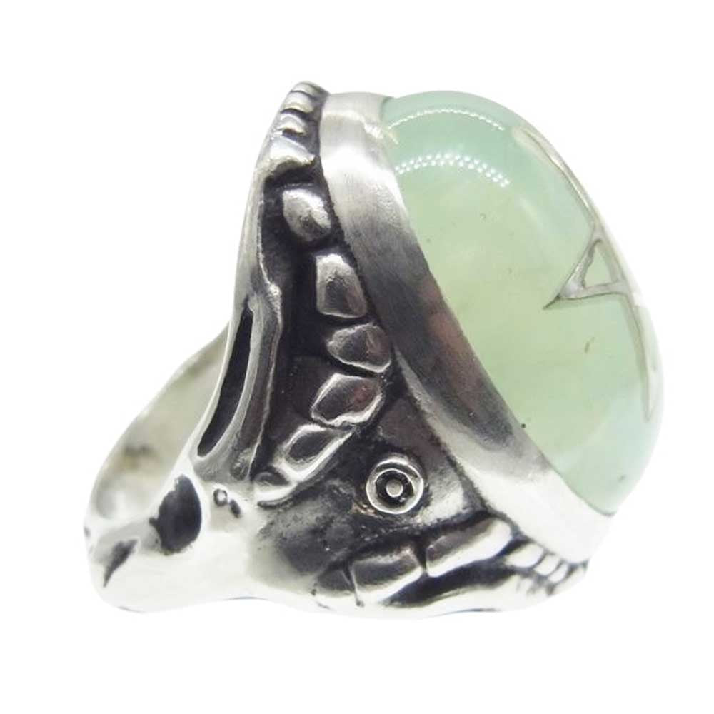 ALEX STREETER アレックスストリーター 30周年記念台座 Angel Heart エンジェルハート リング シルバー系 ライトグリーン系 14.5号【中古】