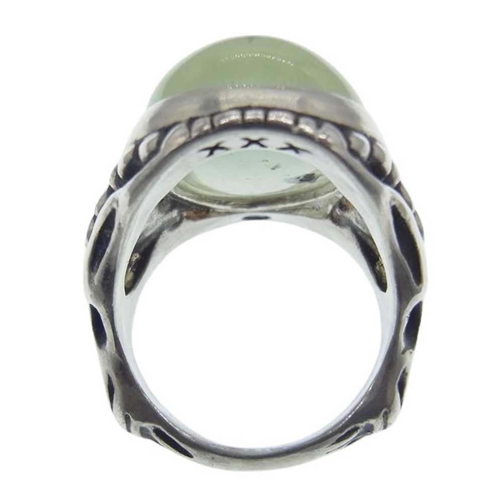 ALEX STREETER アレックスストリーター 30周年記念台座 Angel Heart エンジェルハート リング シルバー系 ライトグリーン系 14.5号【中古】