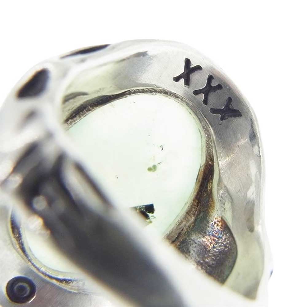 ALEX STREETER アレックスストリーター 30周年記念台座 Angel Heart エンジェルハート リング シルバー系 ライトグリーン系 14.5号【中古】