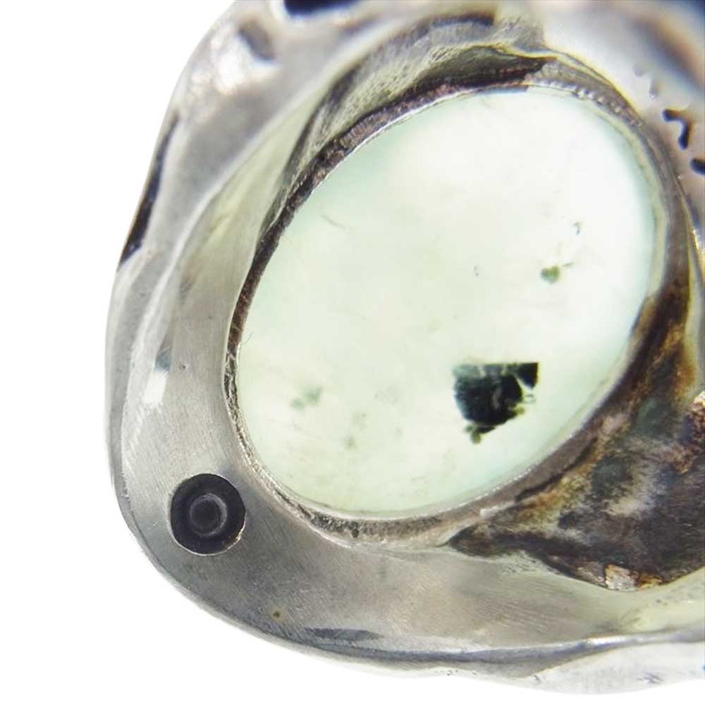 ALEX STREETER アレックスストリーター 30周年記念台座 Angel Heart エンジェルハート リング シルバー系 ライトグリーン系 14.5号【中古】