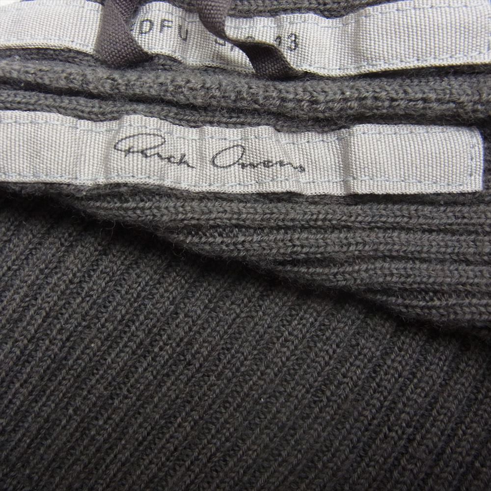 Rick Owens リックオウエンス 23SS RU01C4495-RIBM Ribbed Knit Beanie Hat リブド ニット ビーニー キャップ ブラウン系 OS【中古】