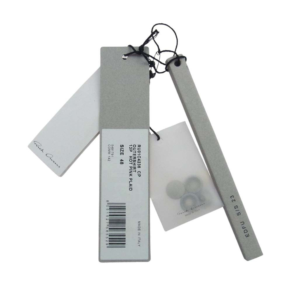 Rick Owens リックオウエンス 23SS RU01C4236-CP OUTERSHIRT チェック