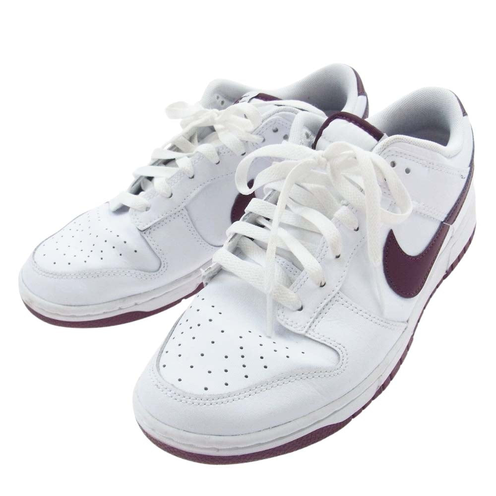 NIKE ナイキ DUNK LOW ダンクロー White Night Maroon ホワイト ナイト マルーン スニーカー ホワイト系 26.5cm【中古】