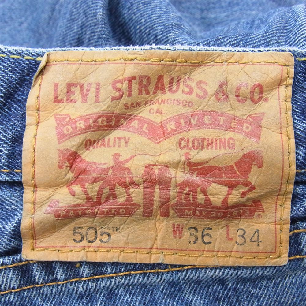 Levi's リーバイス 0055-4886 505 REGULAR FIT STRAIGHT JEANS デニム パンツ ジーンズ インディゴブルー系 36【中古】