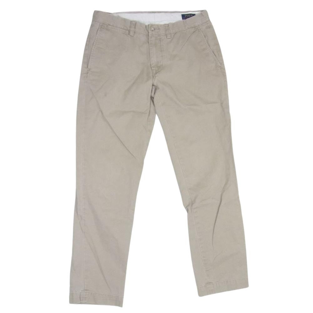 POLO RALPH LAUREN ポロ・ラルフローレン SLIM FIT スリムフィット チノ トラウザー  パンツ ベージュ系 32【中古】