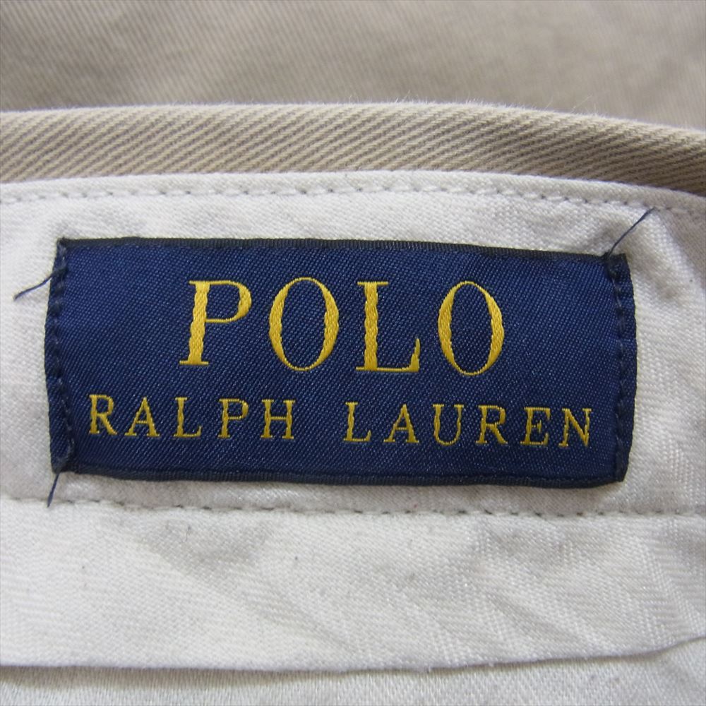 POLO RALPH LAUREN ポロ・ラルフローレン SLIM FIT スリムフィット チノ トラウザー  パンツ ベージュ系 32【中古】