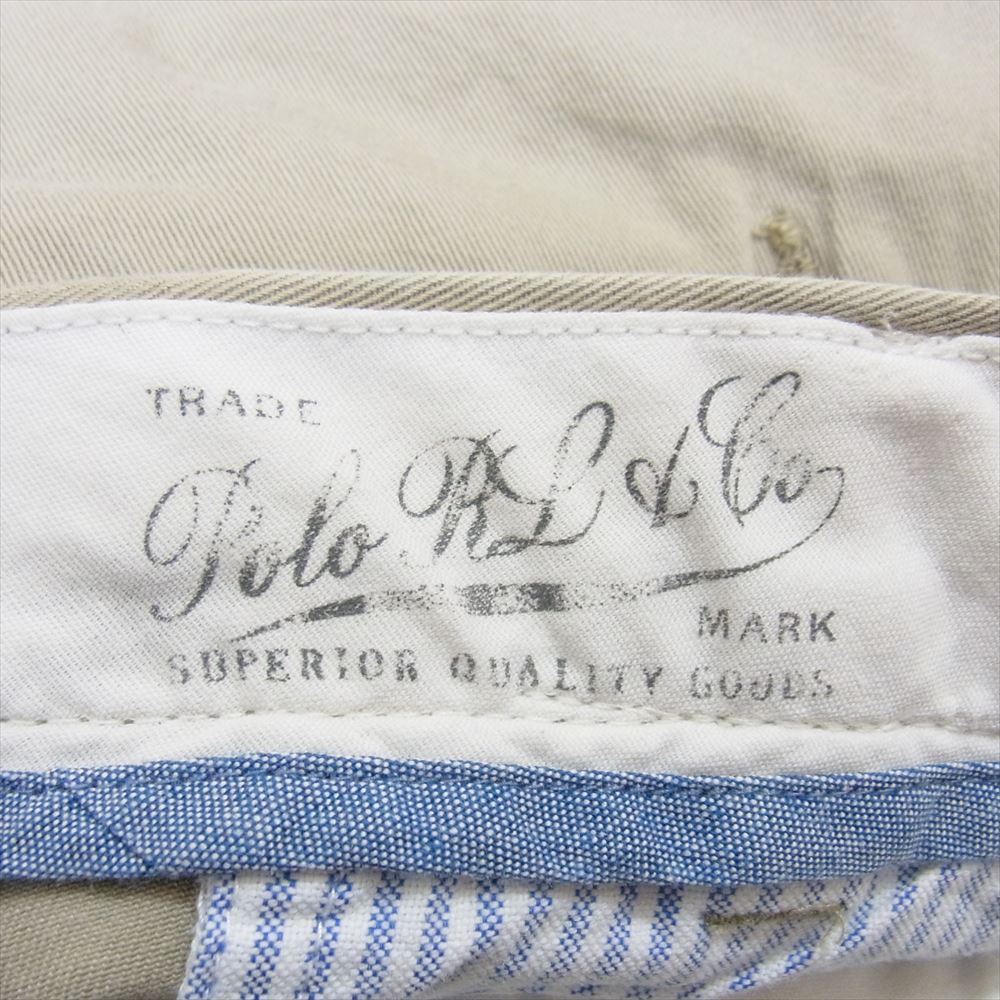 POLO RALPH LAUREN ポロ・ラルフローレン 2タック チノ トラウザー パンツ ベージュ系 38【中古】