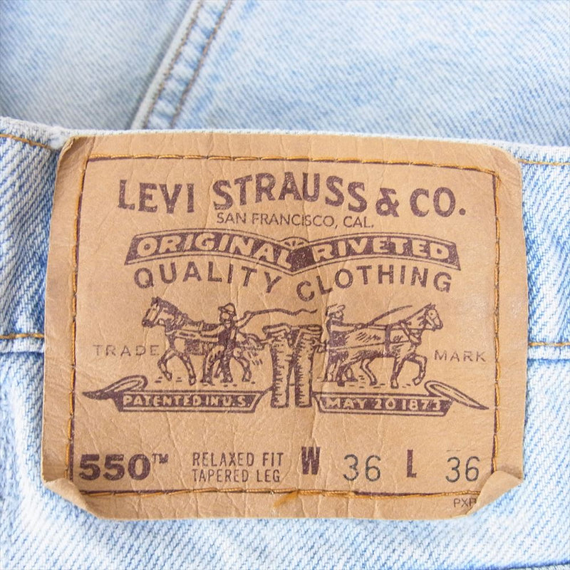 Levi's リーバイス USA製 95年10月製 90s 550 オレンジタブ デニム パンツ ジーンズ インディゴブルー系 36【中古】
