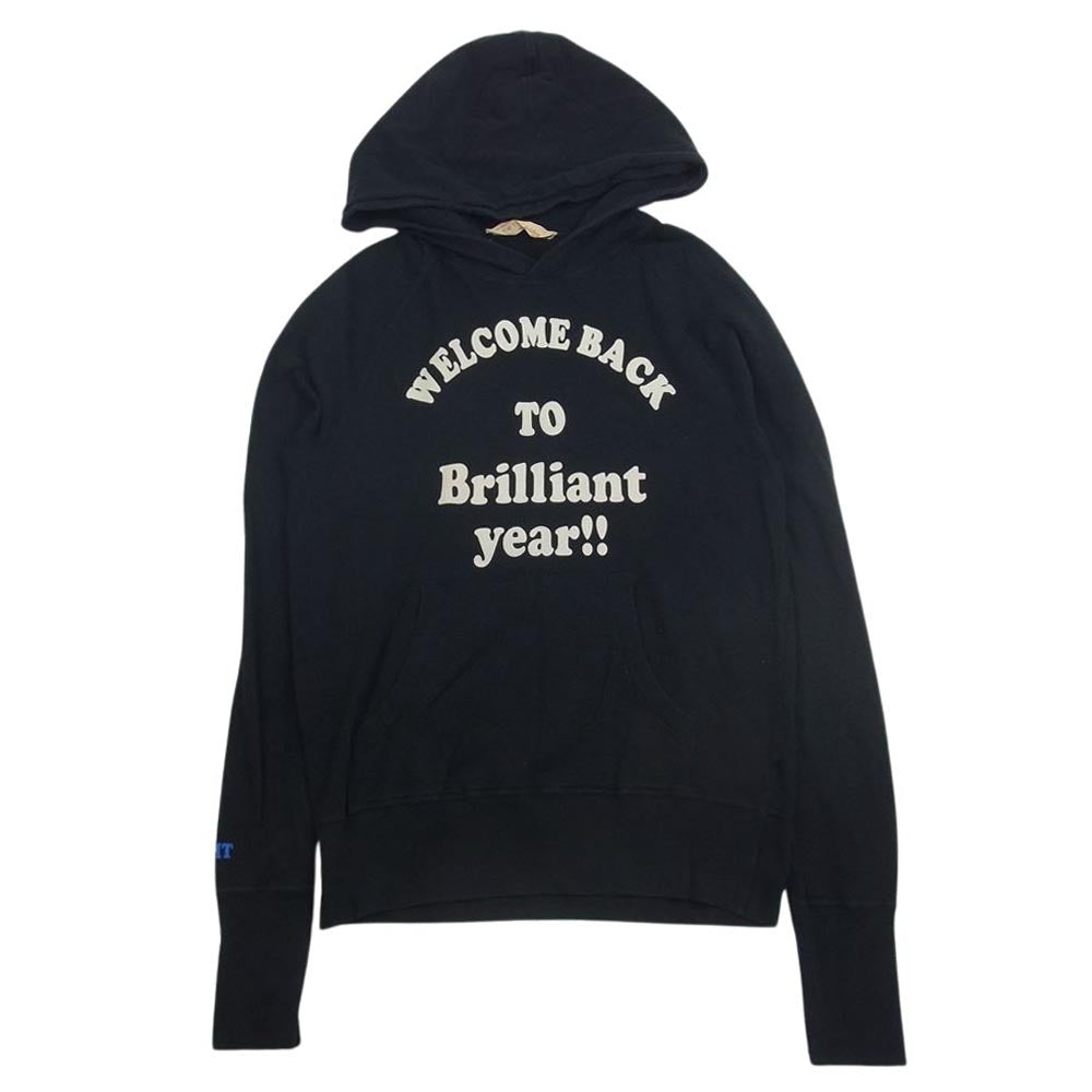 TMT ティーエムティー  ロゴ 両面プリント ラグラン スウェット パーカー  ブラック系 M【中古】
