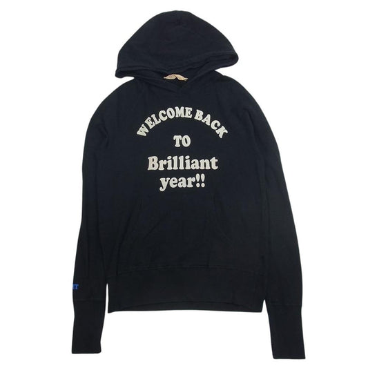 TMT ティーエムティー  ロゴ 両面プリント ラグラン スウェット パーカー  ブラック系 M【中古】