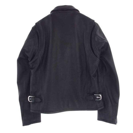 KADOYA カドヤ K'SLEATHER VNS-4 レザー シングル ライダース ジャケット ブラック系 L【美品】【中古】