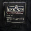KADOYA カドヤ K'SLEATHER VNS-4 レザー シングル ライダース ジャケット ブラック系 L【美品】【中古】