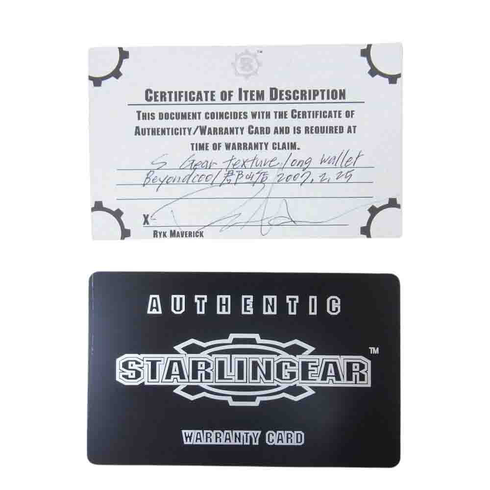 STARLIN GEAR スターリンギア 100years 100年 s-gear texture long wallet Sギア テクスチャー ロングウォレット 長財布 ブラック系【中古】