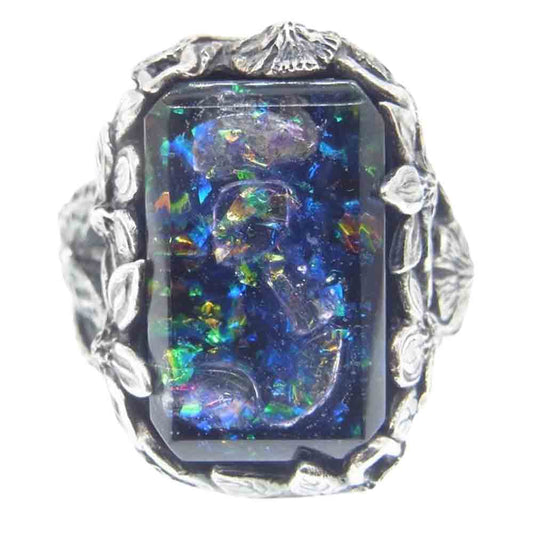 LYLY ERLANDSSON リリーエルランドソン L-99-005 ギャランティ付属 Cool別注 フィメール コスミック オルセー ストーン リング シルバー系 ブルー系 24号【中古】