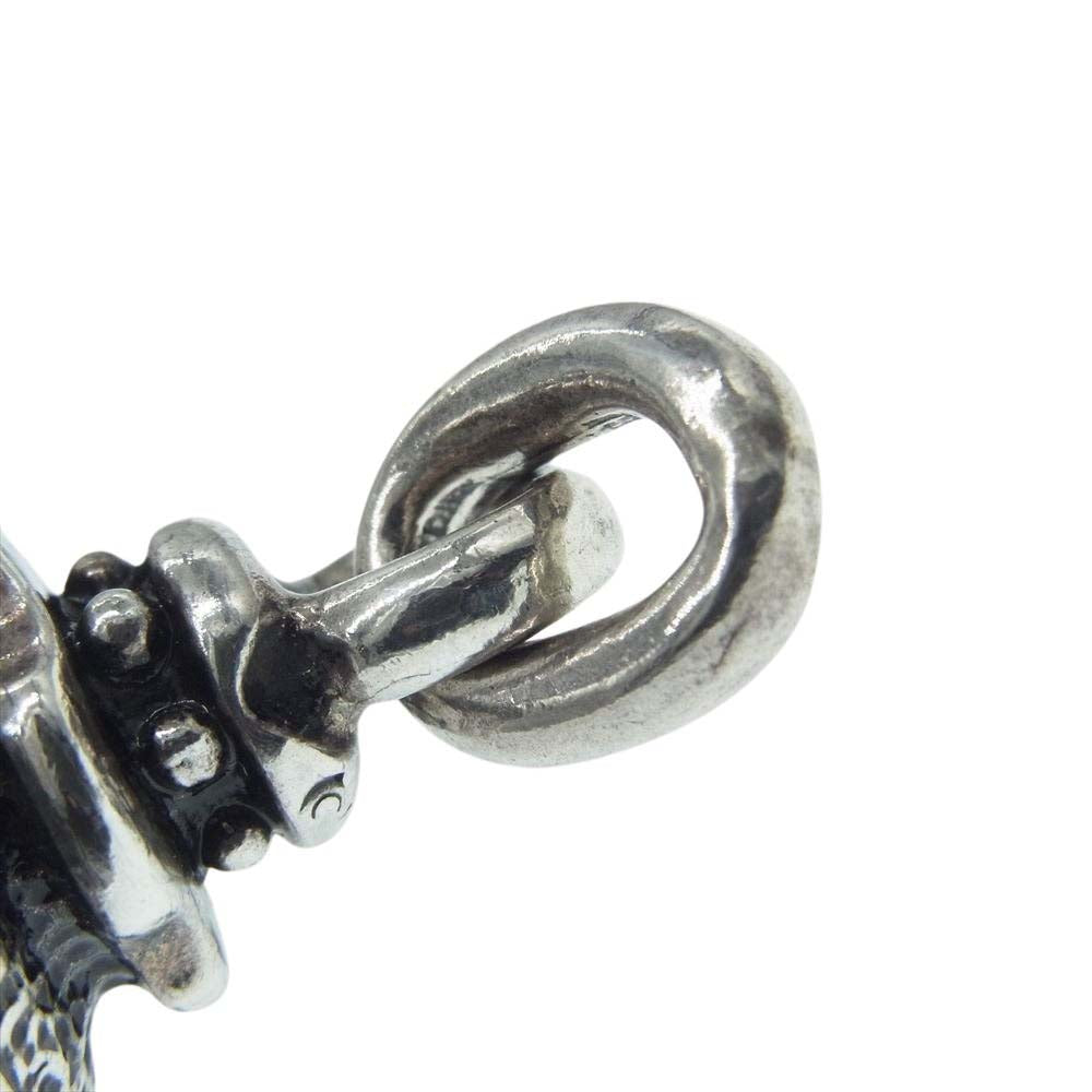 STARLIN GEAR スターリンギア ギャランティ付属 Large Skull Marble ラージ スカル マーブル ペンダントトップ シルバー系 レッド系【中古】