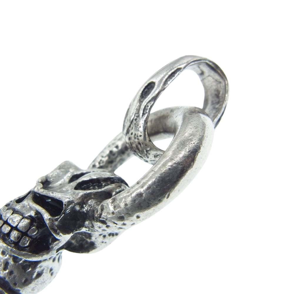 STARLIN GEAR スターリンギア ギャランティ付属 FLAMING SKELETON KEY フレーミングスケルトンキーペンダント w/フレイムリンク スカル キー ペンダントトップ シルバー系【中古】