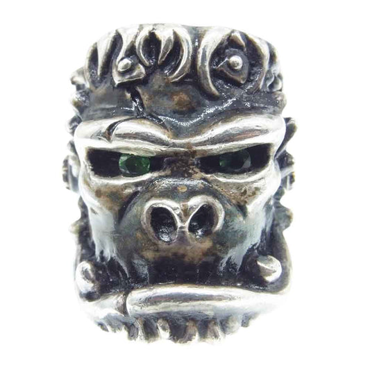 STARLIN GEAR スターリンギア ギャランティ付属 2023 Halloween Frankenchimp LIMITED w/ Tsavorite eyes & k18 S-Gear Logo ハロウィン限定 フランケンチンプ リミテッド リング シルバー系 約25号【中古】