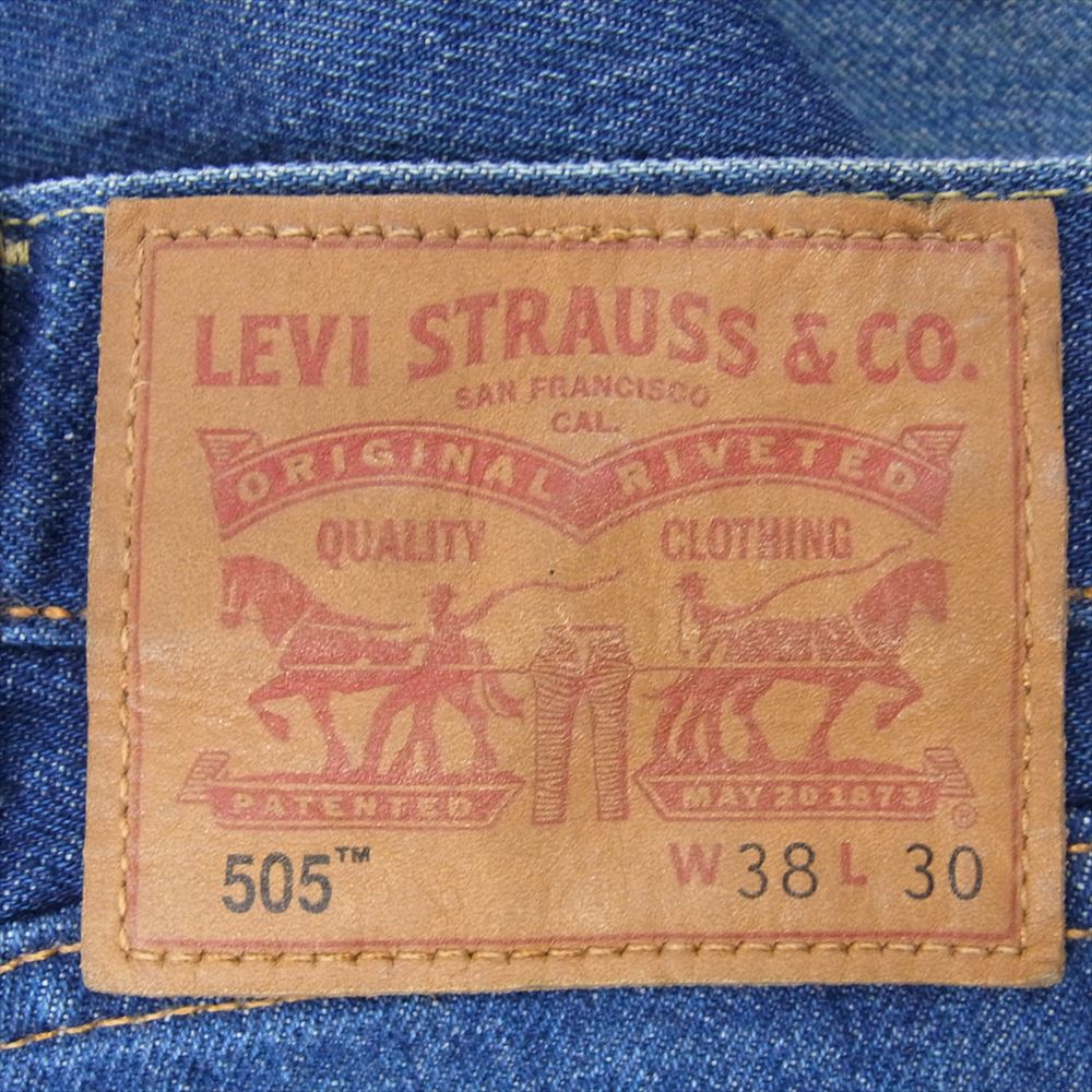 Levi's リーバイス 00505-1524 USA製 505 ホワイトオーク コーン デニム パンツ ジーンズ インディゴブルー系 38【中古】