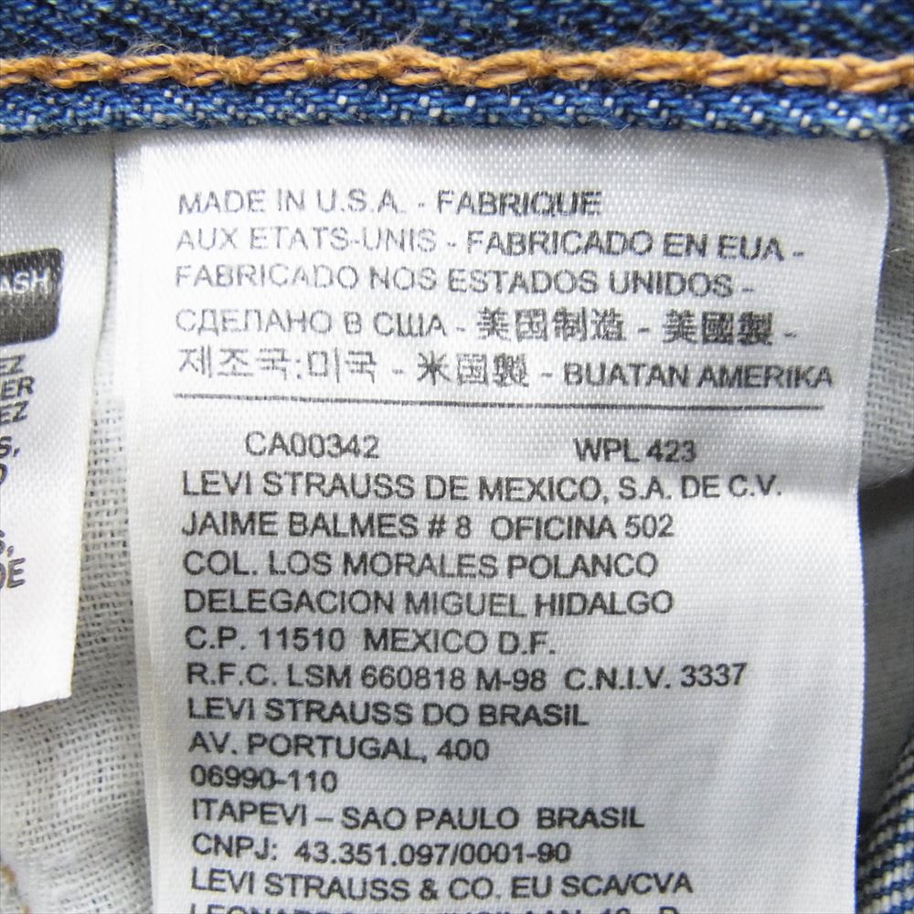 Levi's リーバイス 00505-1524 USA製 505 ホワイトオーク コーン デニム パンツ ジーンズ インディゴブルー系 38【中古】