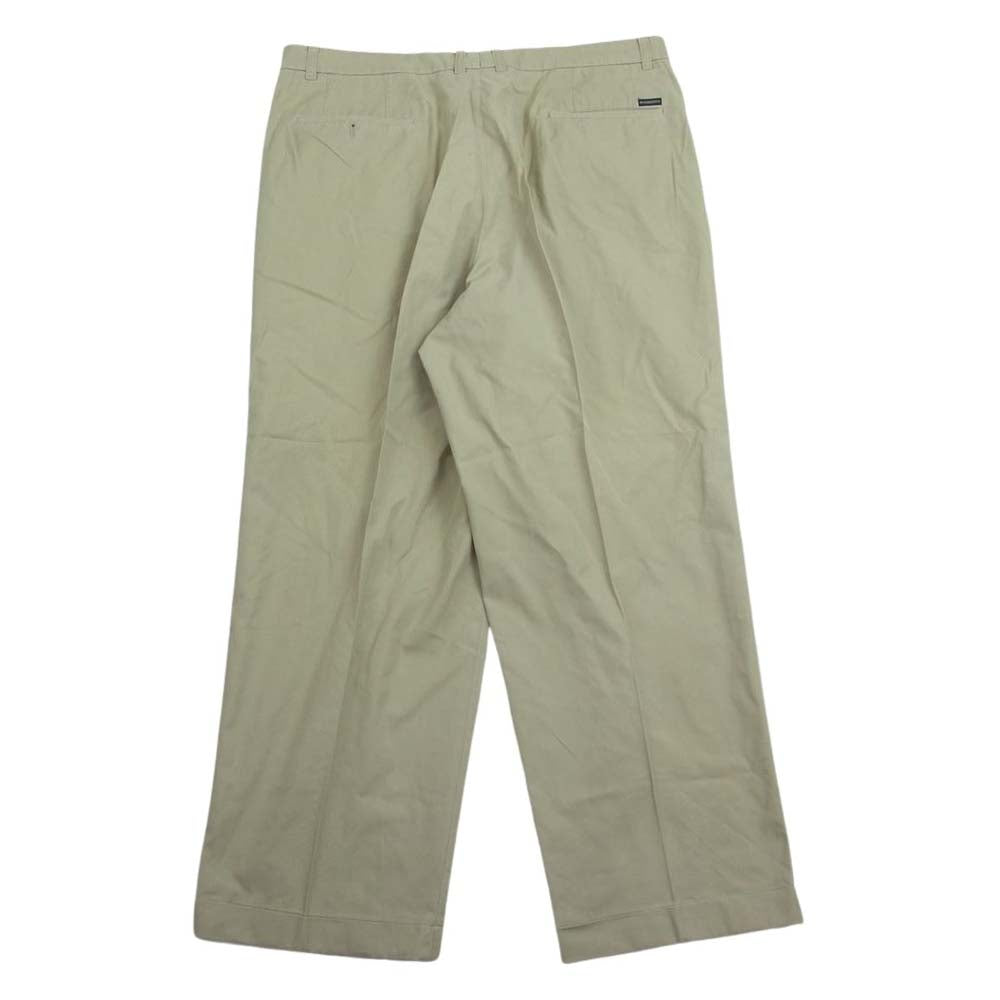 BURBERRY バーバリー 2タック チノ トラウザー パンツ ベージュ系 ウエスト100【中古】