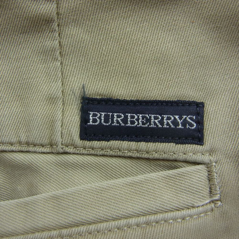 BURBERRY バーバリー 2タック チノ トラウザー パンツ ベージュ系 ウエスト100【中古】