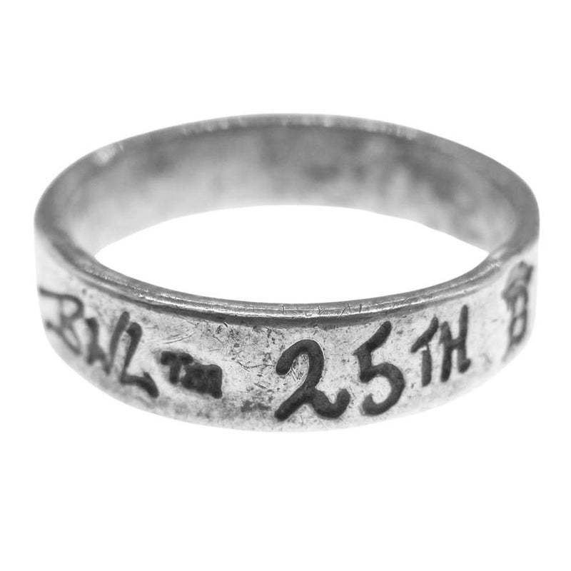 BILL WALL LEATHER ビルウォールレザー R404 25th Anniversary Band Ring 25周年記念 アニバーサリー バンド リング シルバー系 12.5号【中古】