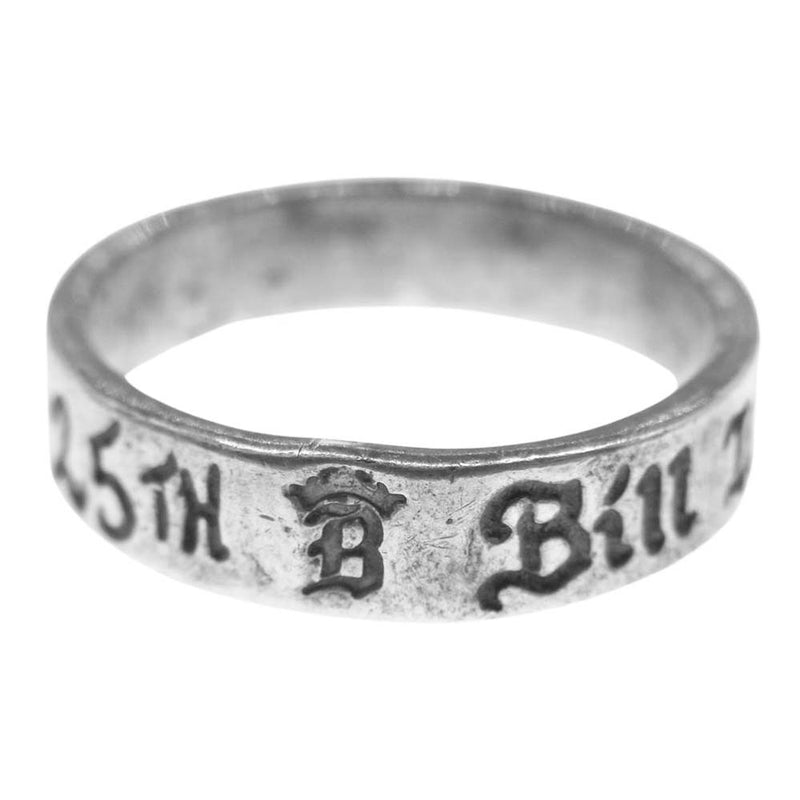 BILL WALL LEATHER ビルウォールレザー R404 25th Anniversary Band Ring 25周年記念 アニバーサリー バンド リング シルバー系 12.5号【中古】