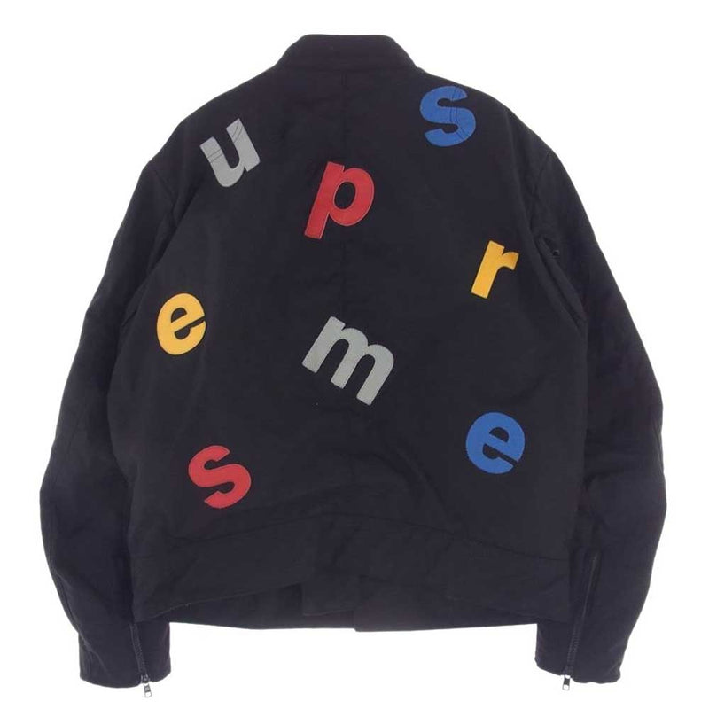 Supreme シュプリーム 20SS × Vanson Leathers Letters Cordura Jacket バンソン レターズ コーデュラ ジャケット ブラック系 S【中古】