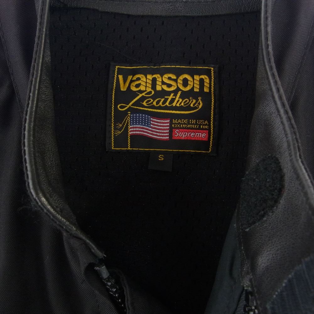 Supreme シュプリーム 20SS × Vanson Leathers Letters Cordura Jacket バンソン レターズ コーデュラ ジャケット ブラック系 S【中古】