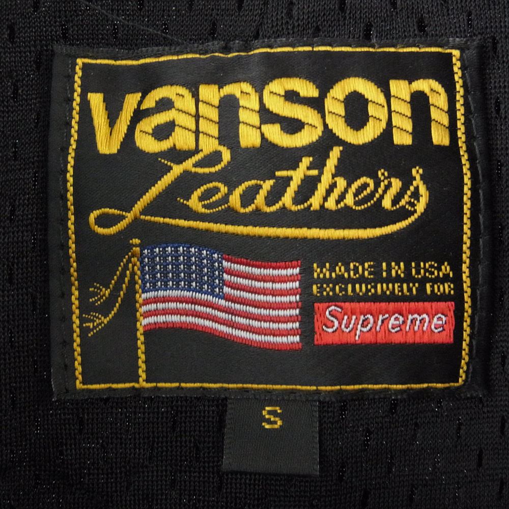 Supreme シュプリーム 20SS × Vanson Leathers Letters Cordura Jacket バンソン レターズ コーデュラ ジャケット ブラック系 S【中古】