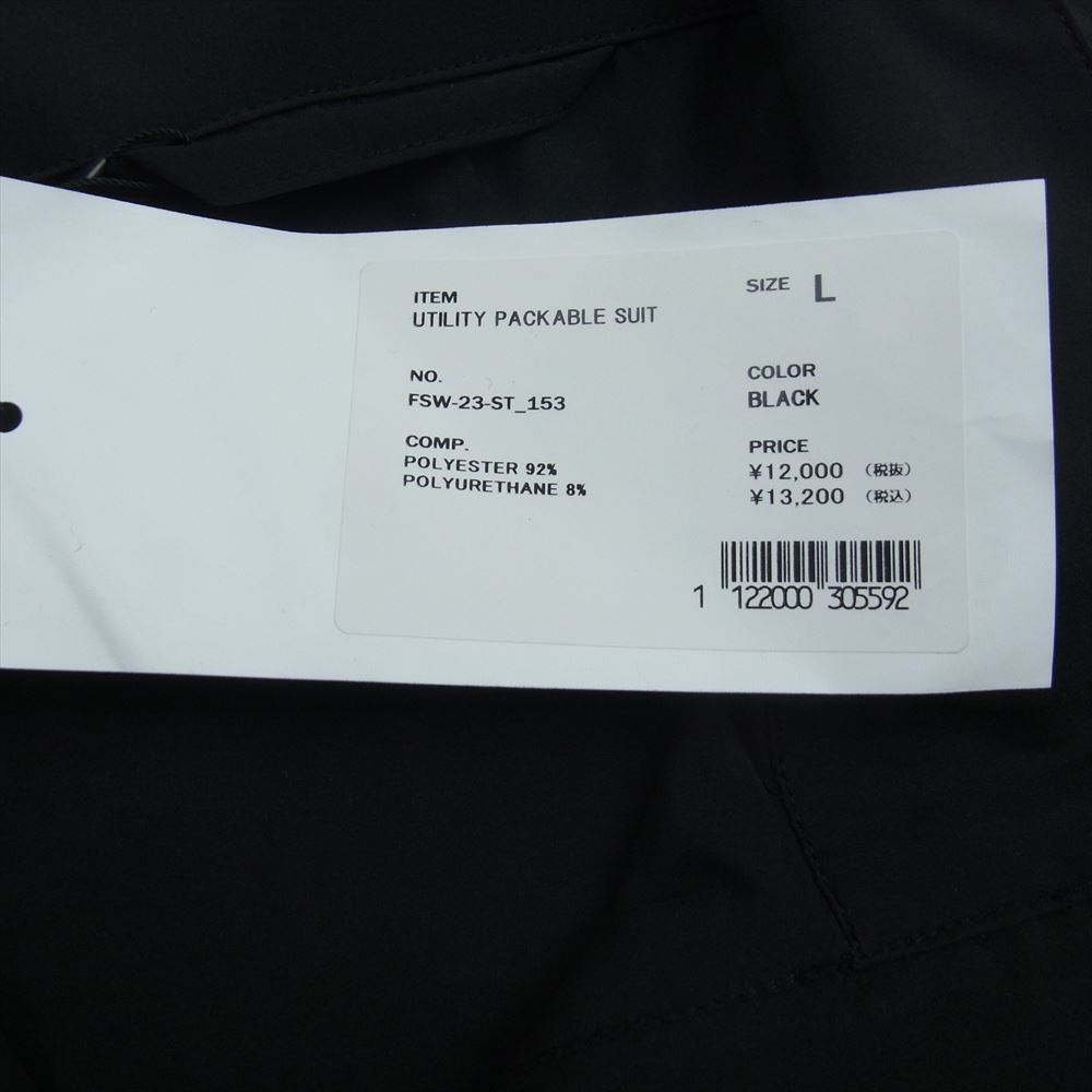 フレッシュサービス FSW-23-ST-15 UTILITY PACKABLE SUIT ユーティリティ パッカブル トラックスーツ セットアップ ブラック系 L【新古品】【未使用】【中古】
