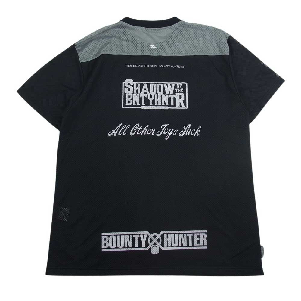 BOUNTY HUNTER バウンティーハンター メッシュ フットボール  Tシャツ ブラック系 L【中古】